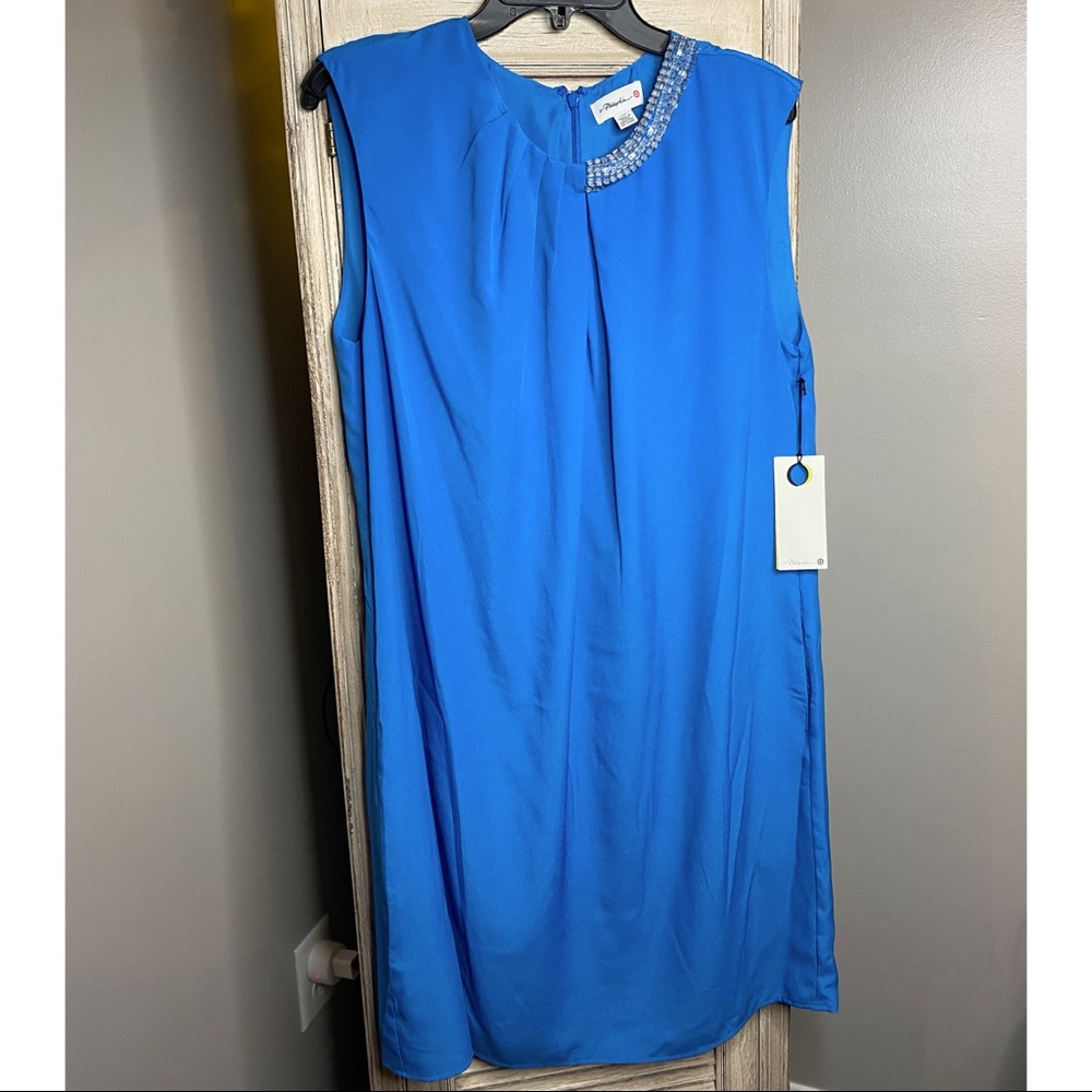 NWT Blue 3.1 Phillip Lim Dress w Pockets + Beading
